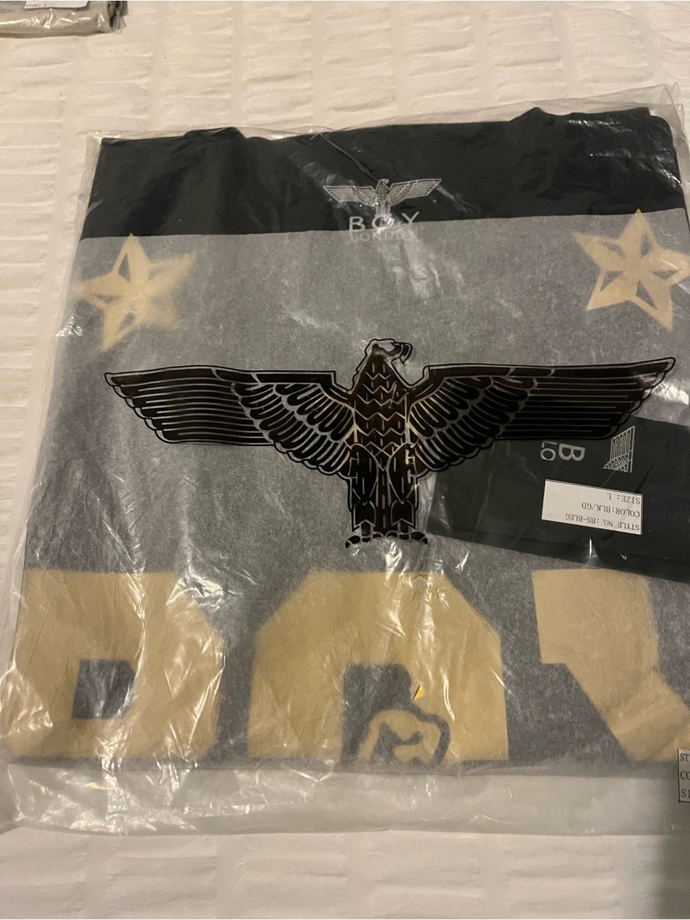 BOY London Short Sleeve Tee in Black & Gray
